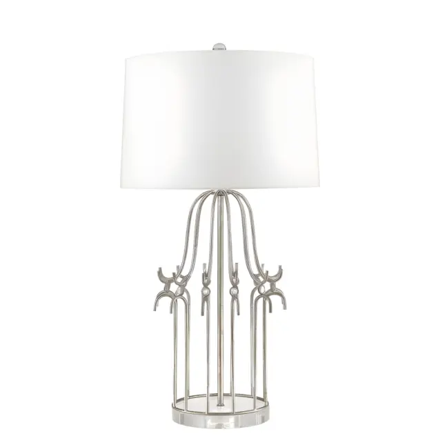 Lampa stołowa Stela - kolor biały, srebrny - GN/STELLA/TL SV