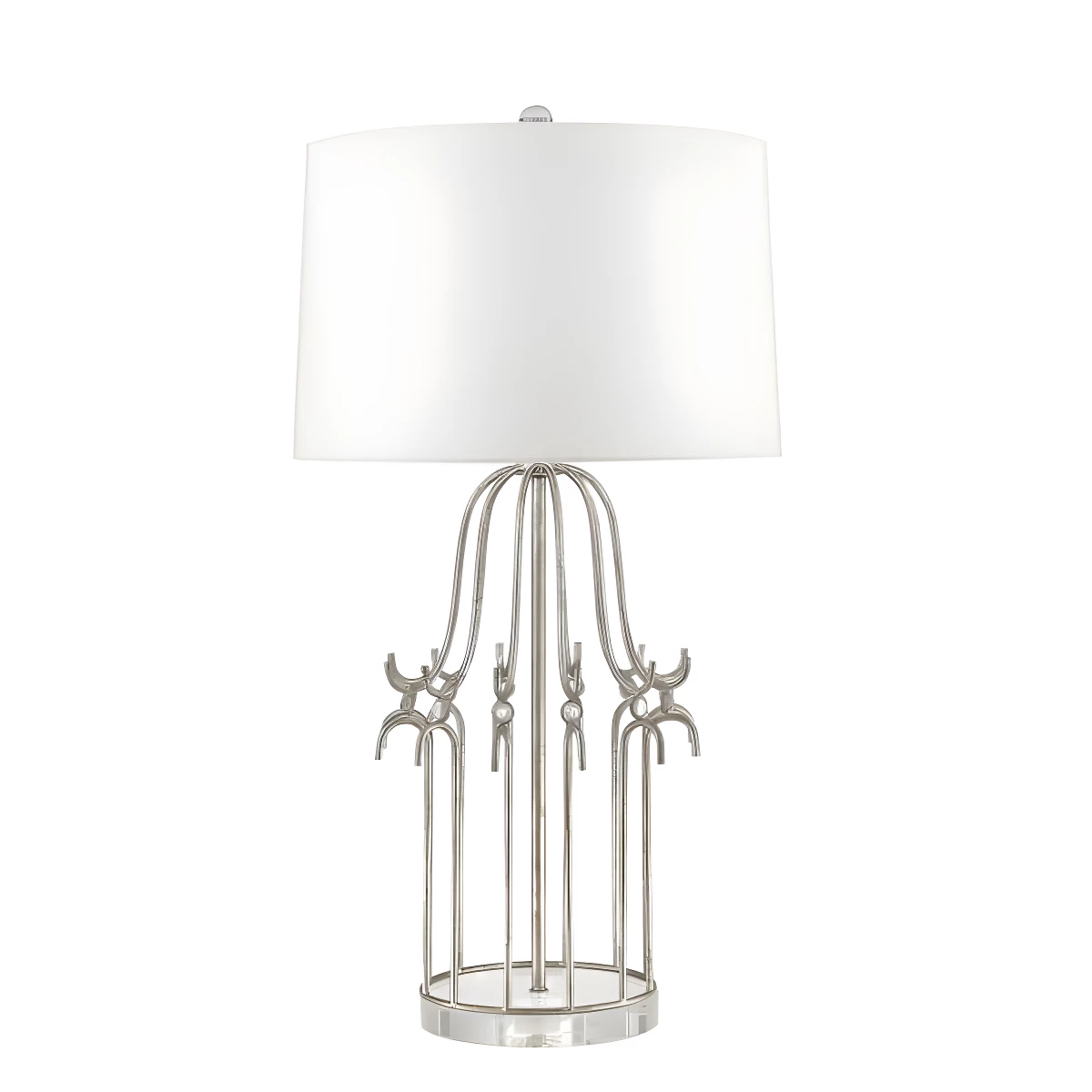 Lampa stołowa Stela - kolor biały, srebrny - GN/STELLA/TL SV