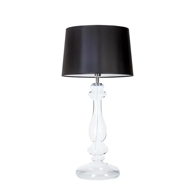 Lampa stołowa Versailles - kolor transparentny, Czarny - L204061247