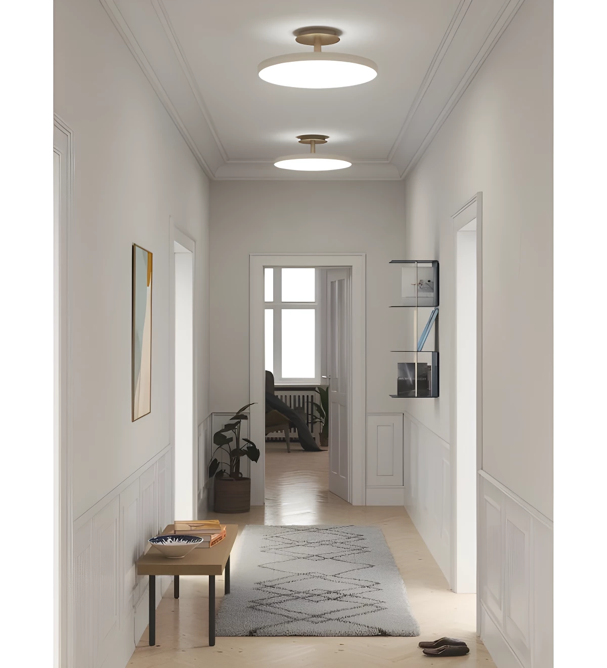 Lampa sufitowa Asteria - płaski nowoczesny plafon LED