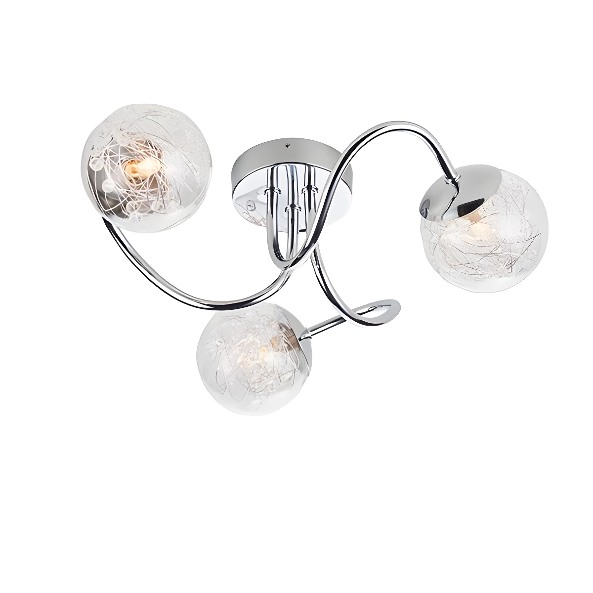 Lampa sufitowa Auria - kolor srebrny, transparentny - 76880