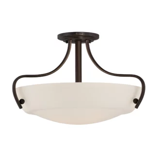 Lampa sufitowa Chantilly - kolor biały, brązowy - QZ/CHANTILLY/SF3