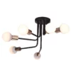 Lampa sufitowa Spill - czarna industrialna do pokoju