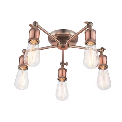 Lampa sufitowa Hal  - kolor miedź - 76336