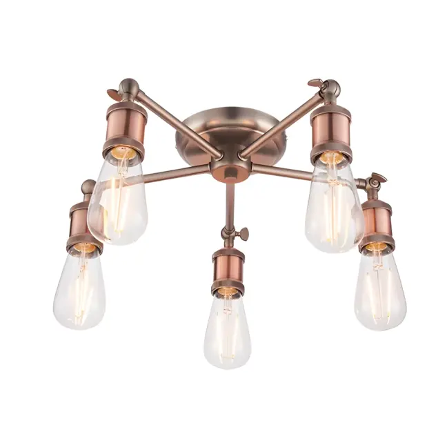 Lampa sufitowa Hal - kolor miedź - 76336