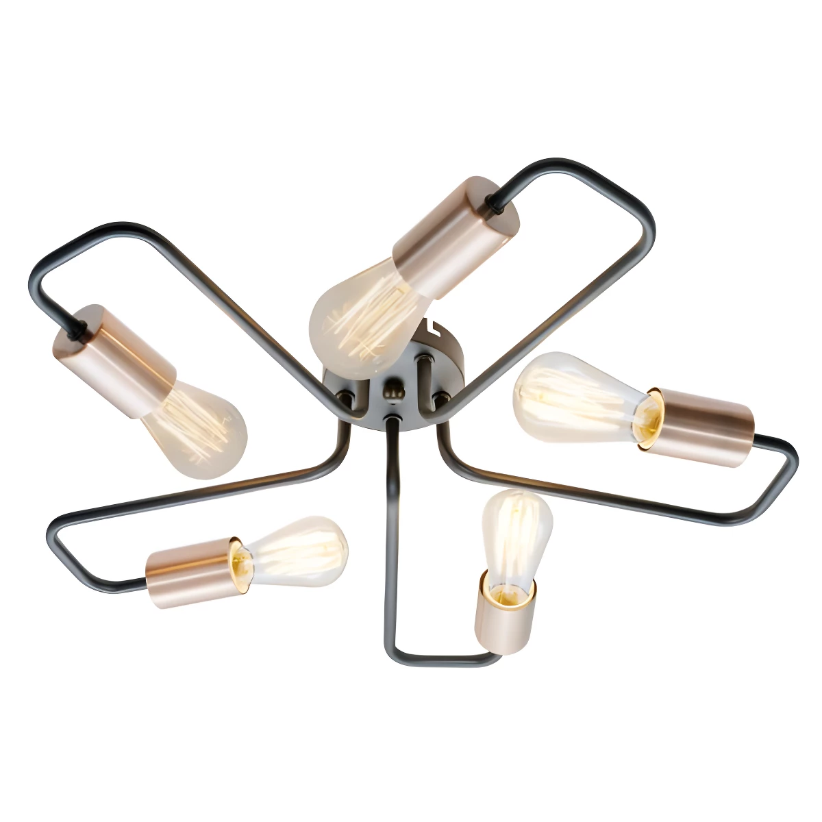 Lampa sufitowa Harpe - 5 żarówek industrialnych