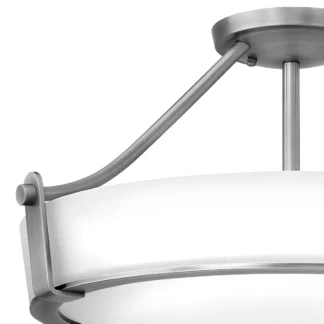 Lampa sufitowa Hathaway - kolor biały, srebrny - HK/HATHAWAY/SFMN