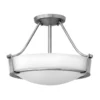Lampa sufitowa Hathaway  - kolor biały, srebrny - HK/HATHAWAY/SFSN