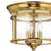Lampa sufitowa Gentry  - kolor mosiądz, transparentny, złoty - HK-GENTRY-F-PB