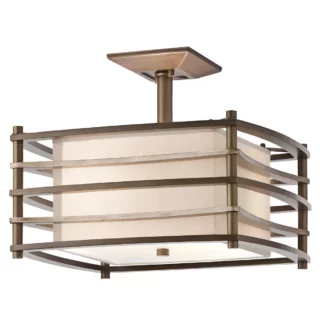 Lampa sufitowa Moxie - kolor beżowy, brązowy - KL/MOXIE/SF