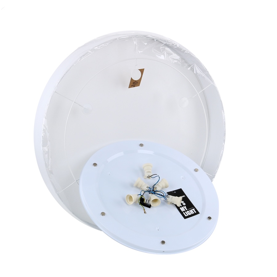 Lampa sufitowa Rondo 78 w białym kolorze, okrągła, na sześć żarówek