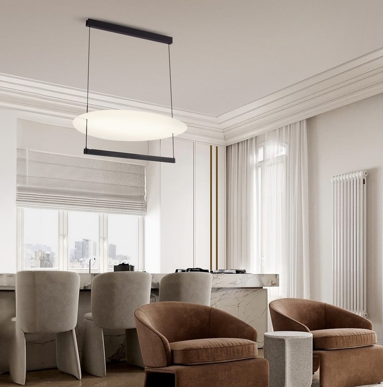 Lampa sufitowa Sfumato 85 w nowoczesnym stylu, kolor czarny, idealna do salonu
