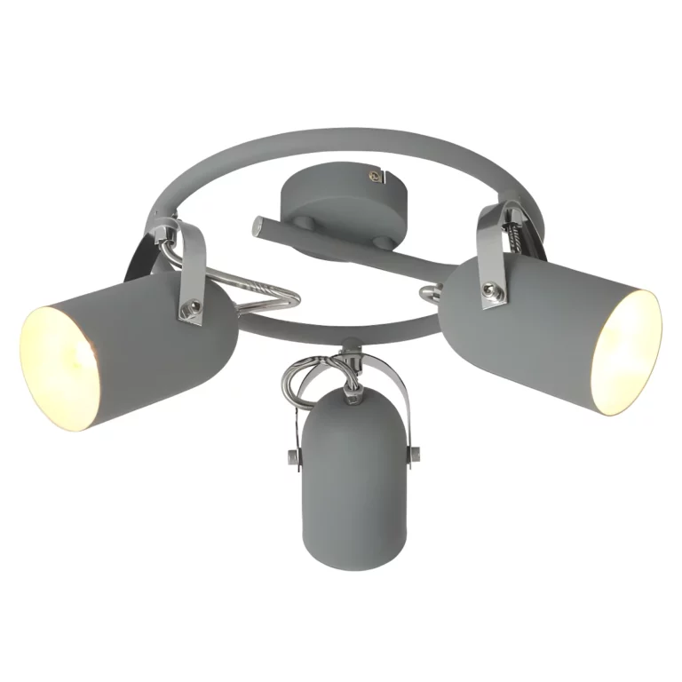 Okrągła lampa sufitowa Gray - szara - kuchnia