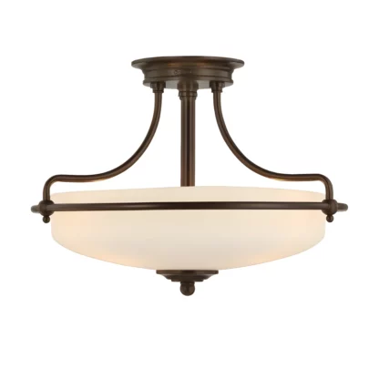 Lampa sufitowa Griffin  - kolor biały, brązowy - QZ/GRIFFIN/SFSPN