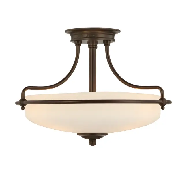 Lampa sufitowa Griffin - kolor biały, brązowy - QZ/GRIFFIN/SFSPN