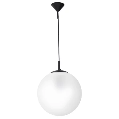 Szklana lampa wisząca Globus - biała kula