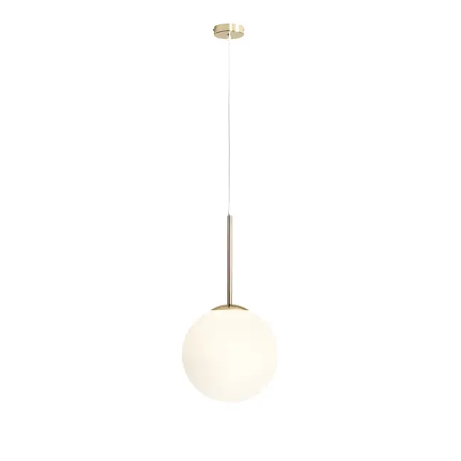 Lampa wisząca Bosso do jasnej kuchni, złota, 30cm