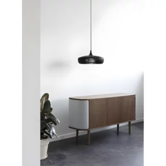 Lampa wisząca Clava Dine Wood nad komodę w salonie