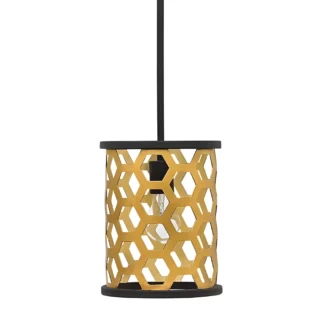 Lampa wisząca Felix - kolor złoty, Czarny - HK/FELIX/MP