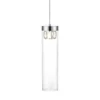 Lampa wisząca Gem - szklana tuba kryształowa