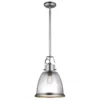 Lampa wisząca Hobson - kolor srebrny, transparentny - FE/HOBSON/P/L SN