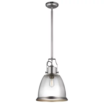 Lampa wisząca Hobson - kolor srebrny, transparentny - FE/HOBSON/P/L SN