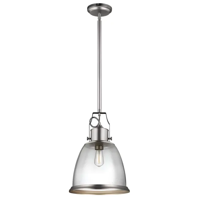 Lampa wisząca Hobson - kolor srebrny, transparentny - FE/HOBSON/P/L SN
