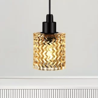 Lampa wisząca Hollywood  - kolor beżowy, transparentny - 46483027