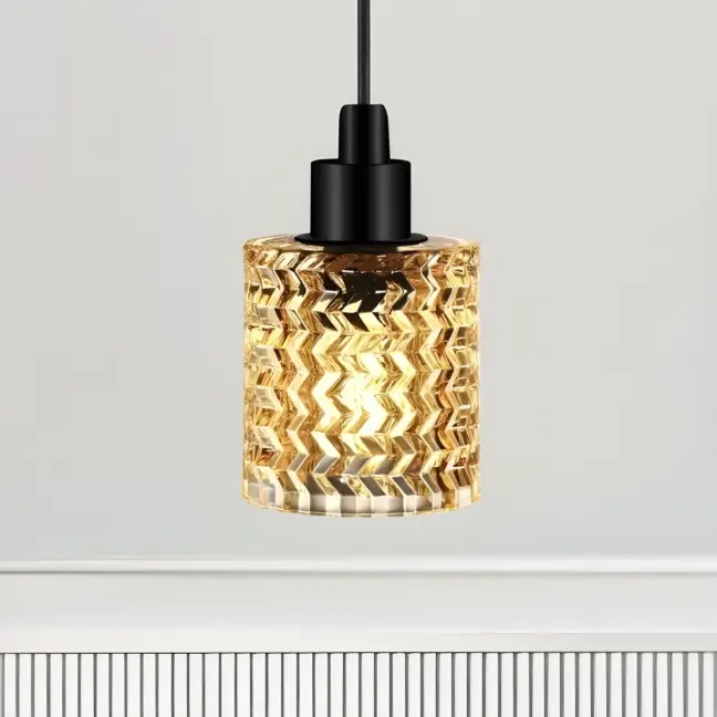 Lampa wisząca Hollywood - kolor beżowy, transparentny - 46483027