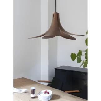 Lampa wisząca Jazz - ciemny dąb - płatki - salon i jadalnia