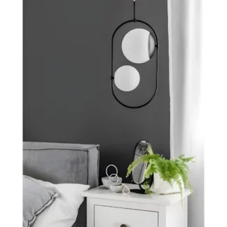 Lampa wisząca Koban C nad szafkę w sypialni