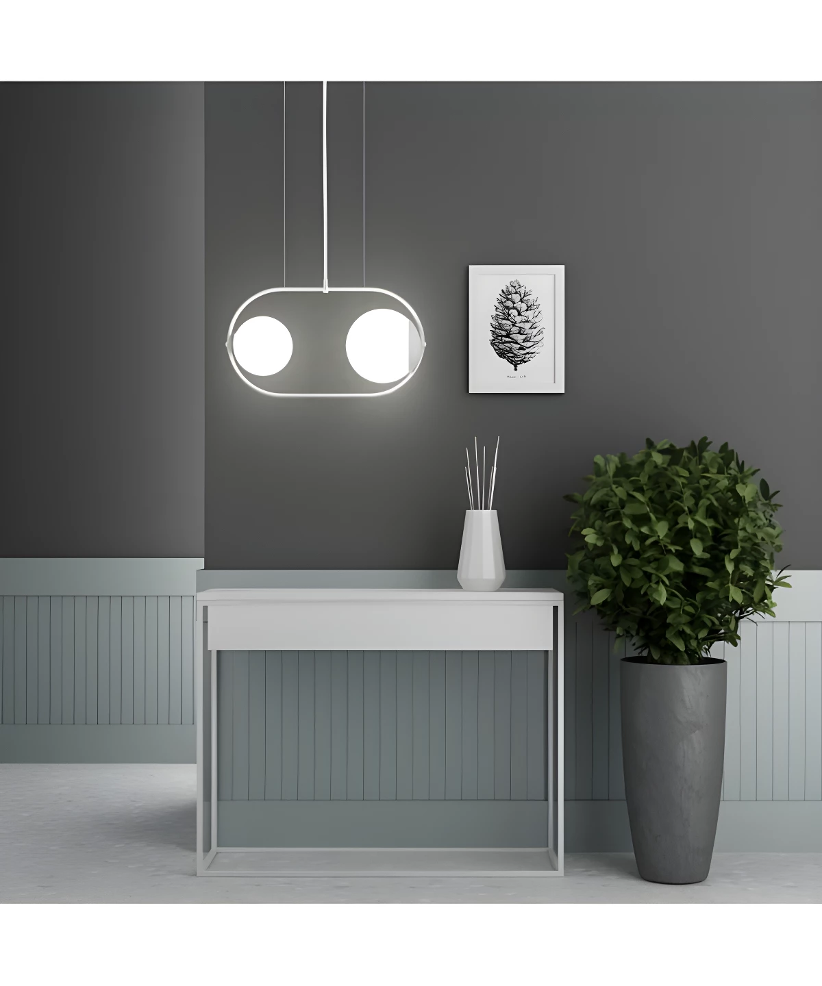 Lampa wisząca Koban nad szafkę w przedpokoju