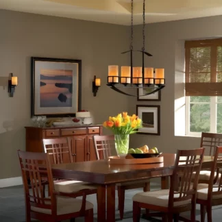 Lampa wisząca Kyle - kolor beżowy, brązowy, żółty - QZ/KYLE5/ISLE