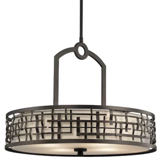 Lampa wisząca Loom - kolor beżowy, brązowy - KL/LOOM/P/A