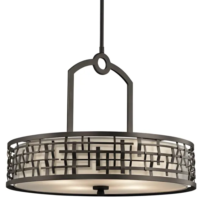 Lampa wisząca Loom - kolor beżowy, brązowy - KL/LOOM/P/A
