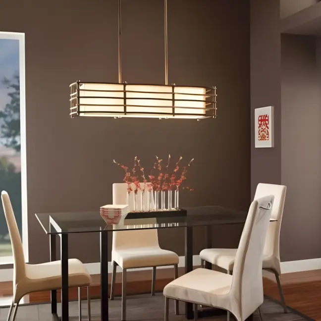 Lampa wisząca Moxie - kolor beżowy, brązowy - KL/MOXIE/ISLE