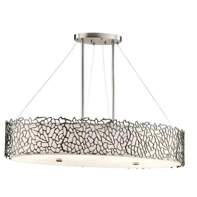 Lampa wisząca Adeza - kolor biały, srebrny - KL/SILCORAL/ISLE