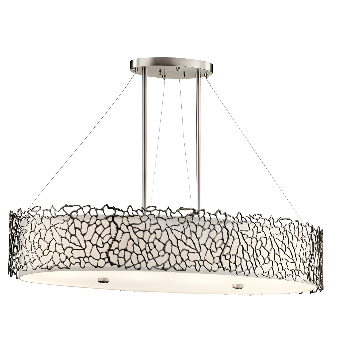 Lampa wisząca Adeza - kolor biały, srebrny - KL/SILCORAL/ISLE