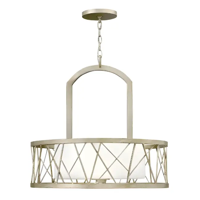 Lampa wisząca Nest - kolor biały, srebrny - HK/NEST/P/B SL