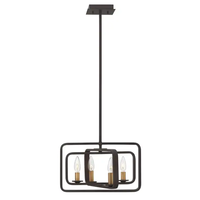 Lampa wisząca Quentin - kolor brązowy - HK/QUENTIN/4P/A