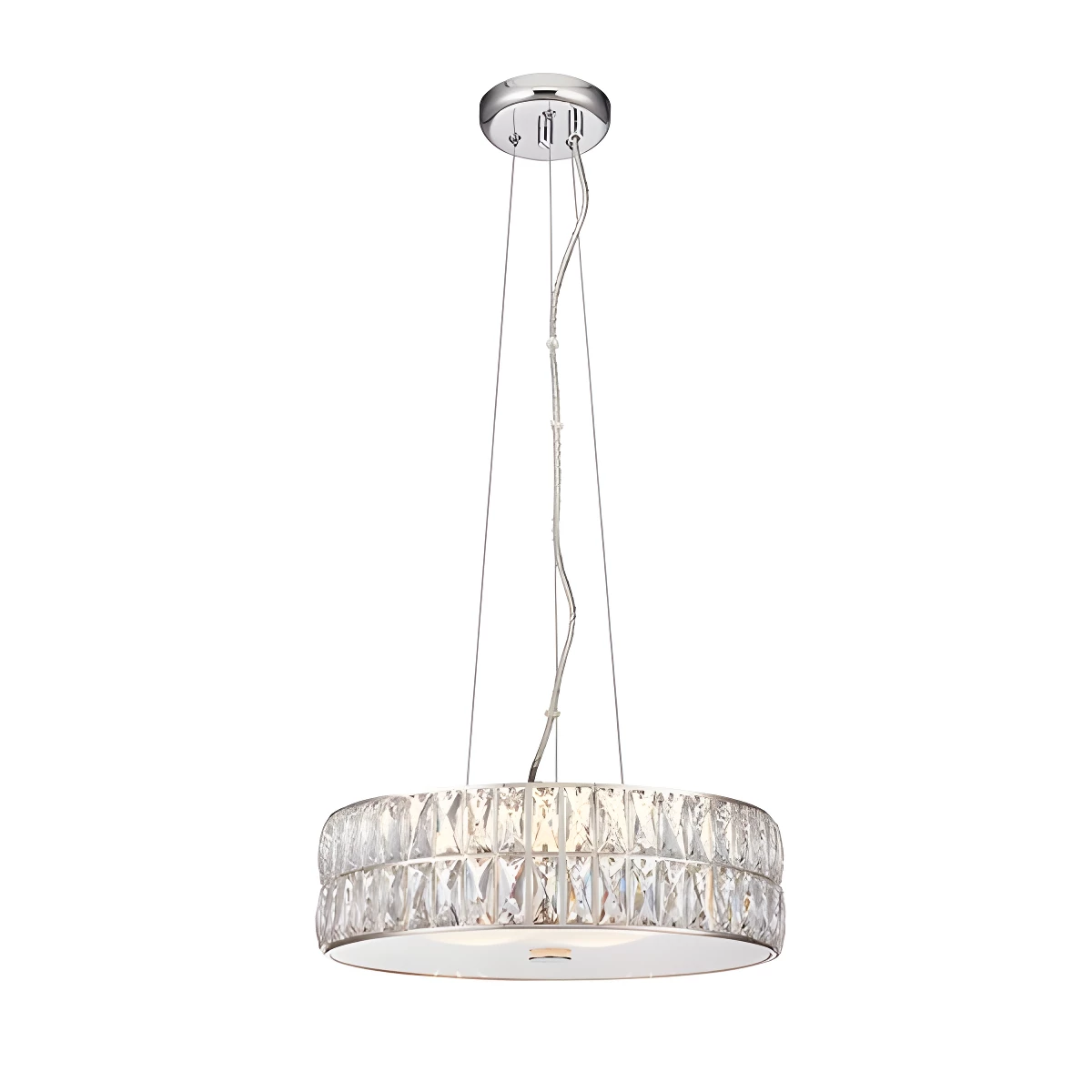 Lampa wisząca Verina - kolor srebrny, transparentny - 76513