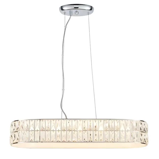 Lampa wisząca Verina - kolor srebrny, transparentny - 76514