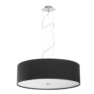 Lampa wisząca Viviane - kolor srebrny, Czarny - 6774