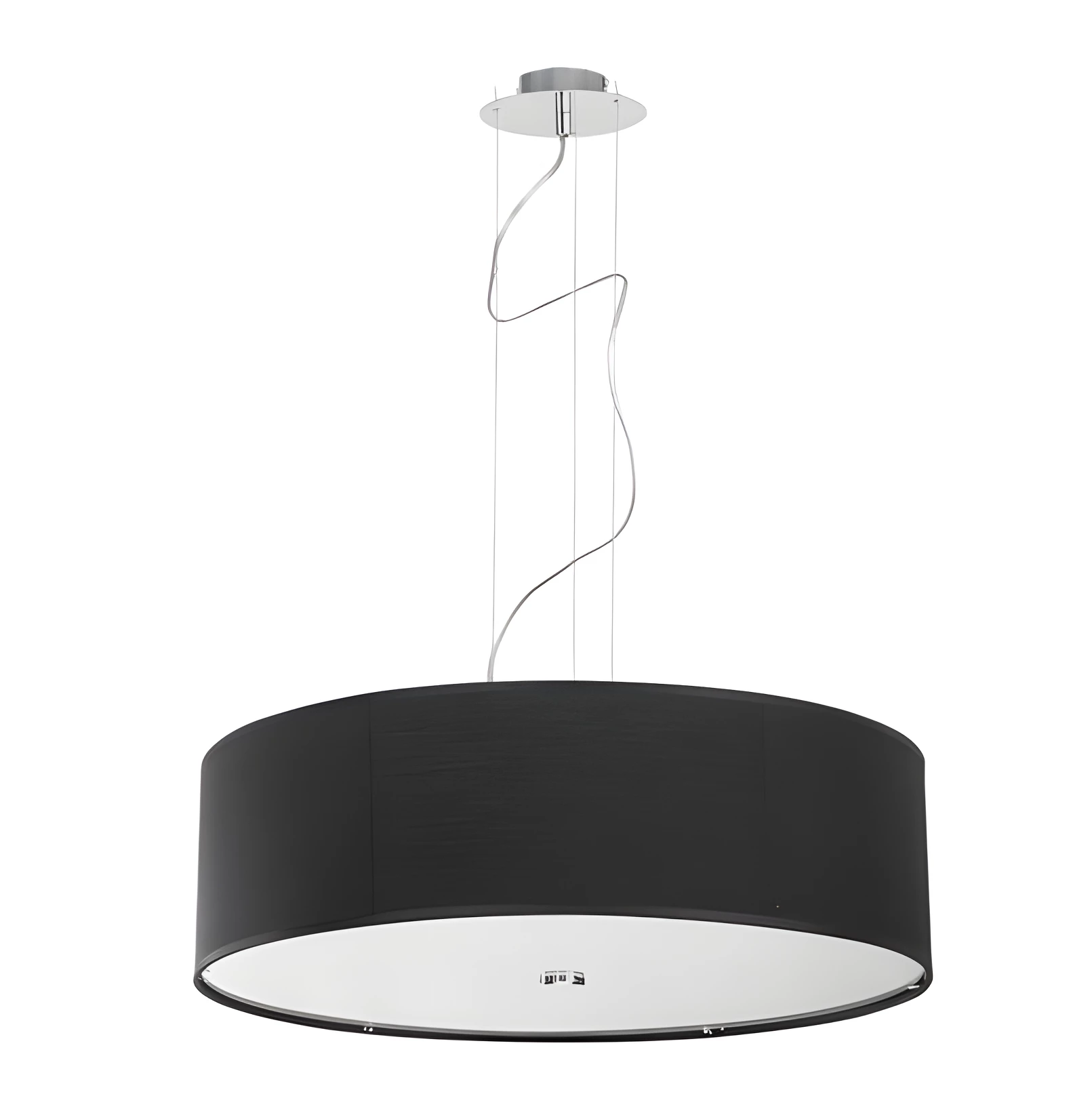 Lampa wisząca Viviane - kolor srebrny, Czarny - 6774