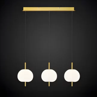 Lampa wisząca Apple - kolor biały, złoty - LA058/P