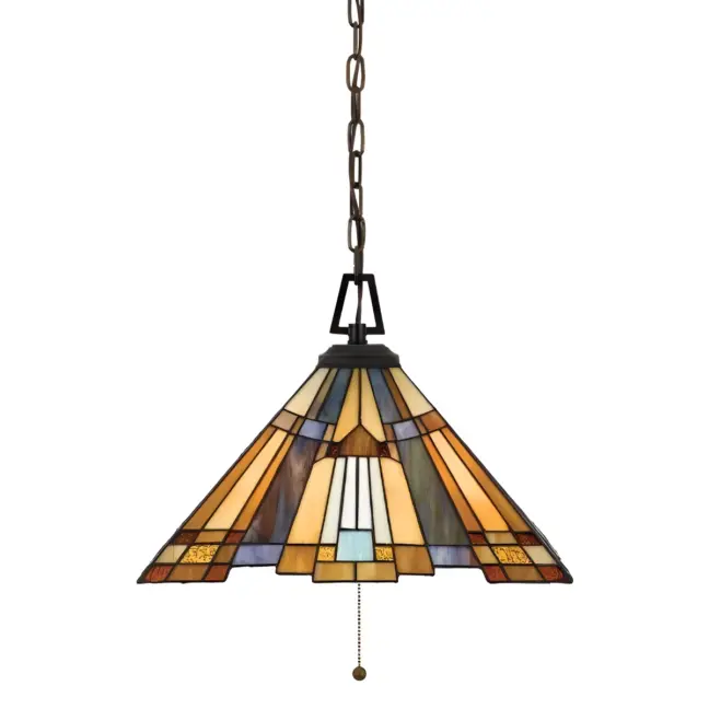 Lampa wisząca Inglenook - kolor brązowy, pomarańczowy - QZ/INGLENOOK/P/A