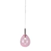 Różowa lampa wisząca kula - szklana - Lukka