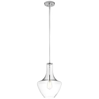 Lampa wisząca Everly - kolor srebrny, transparentny - KL/EVERLY/P/S CH
