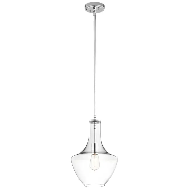Lampa wisząca Everly - kolor srebrny, transparentny - KL/EVERLY/P/S CH
