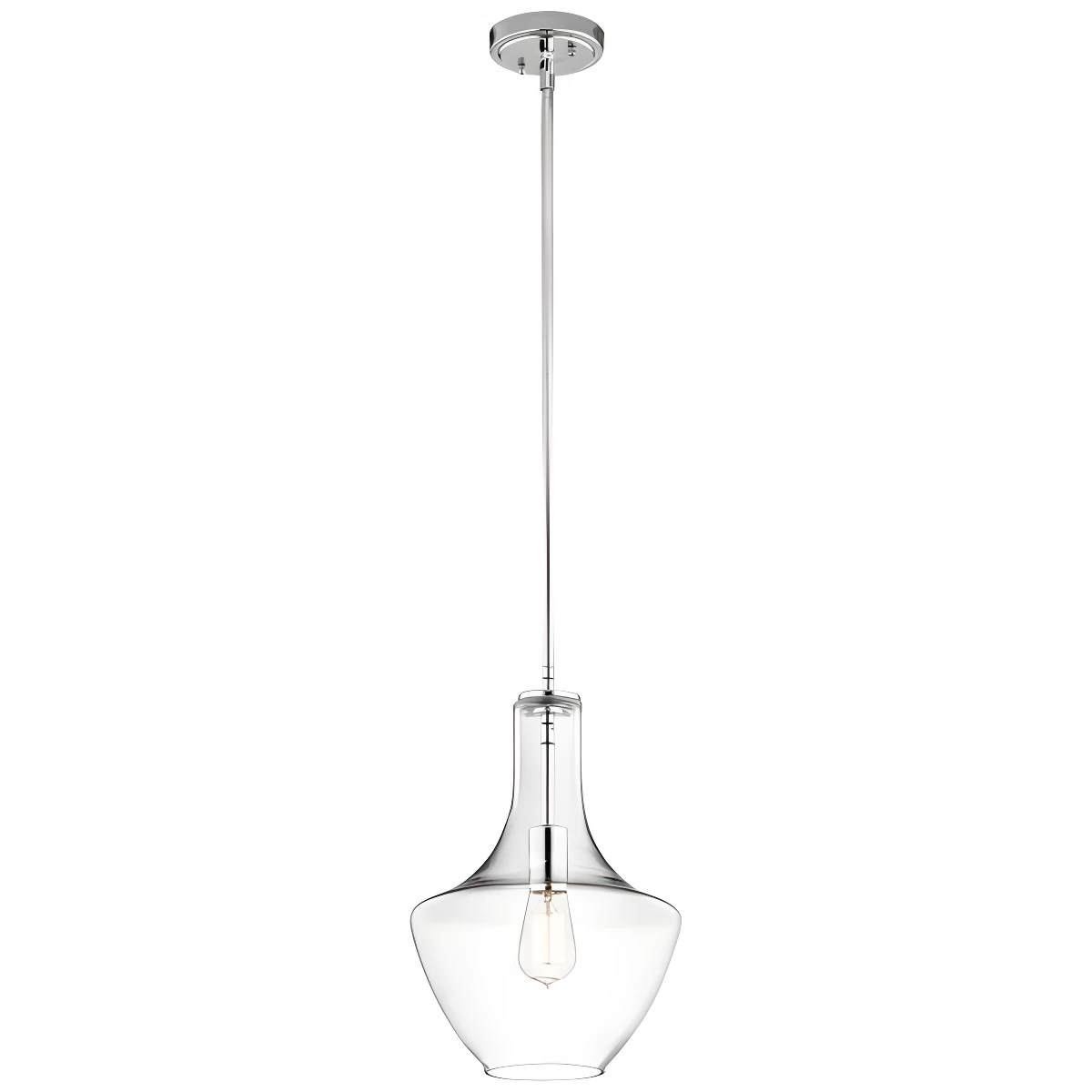 Lampa wisząca Everly - kolor srebrny, transparentny - KL/EVERLY/P/S CH